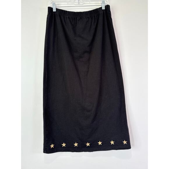 Quacker Factory‎ Womens Star Embellished Top and Skirt Set Size M Black Nautical - Picture 5 of 10